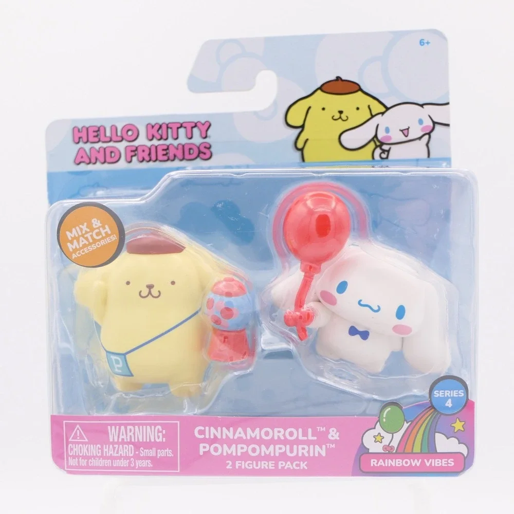 Hello Kitty and Friends Series 4 Rainbow Vibes 9 Sets of 2 Mini Figures in Packs